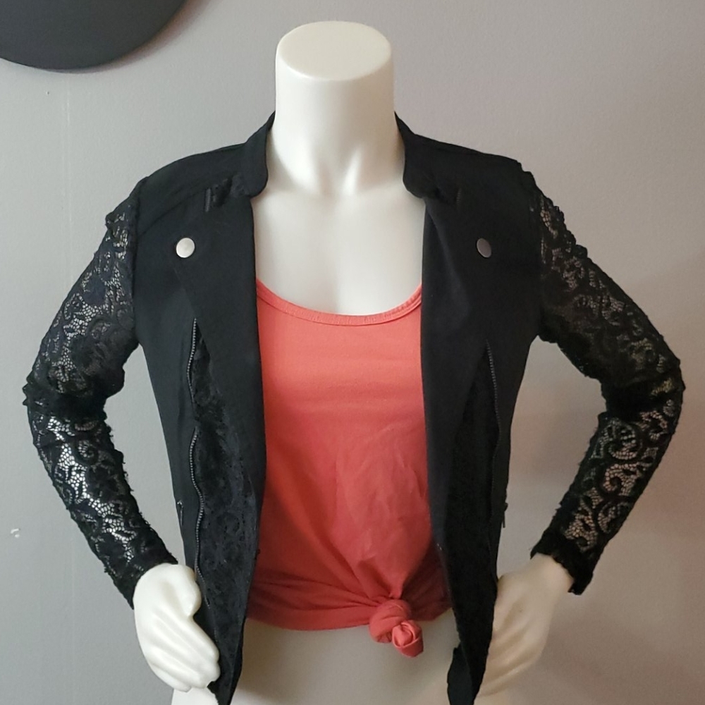 Candies lace sleeve jacket